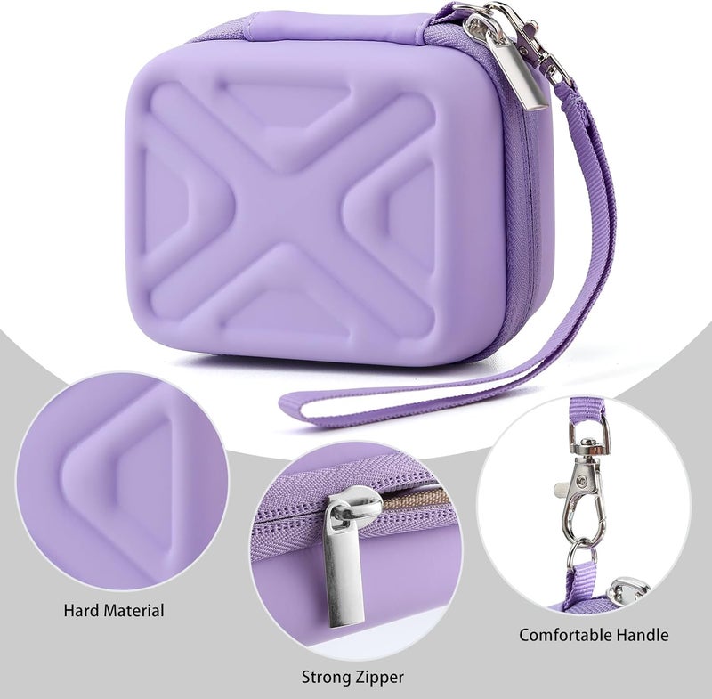 BLK8IGHT Digital Camera Case for AbergBest 21 Mega Pixels 2.7" LCD Rechargeable HD/Kodak Pixpro/Canon PowerShot ELPH 180/190/Sony DSCW800/DSCW830 Cameras, Travel Carrying Protective Case for Camera- Purple - Image 5